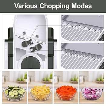 mlstoopidfoodページ Amazon.com: QYKIC Safe Mandoline Slicer 5 in 1 Vegetable